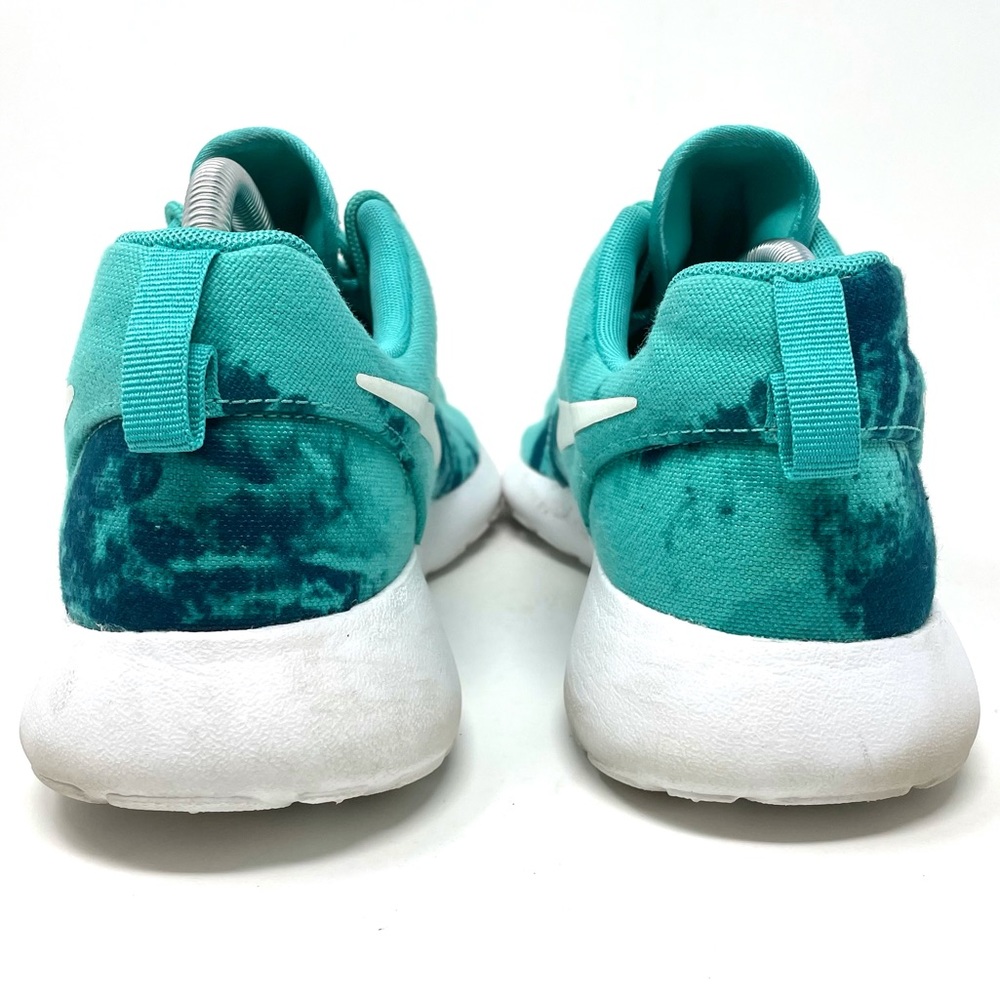 Nike Rosherun Print Sneakers Teal White Womens 9 - Picture 5 of 8